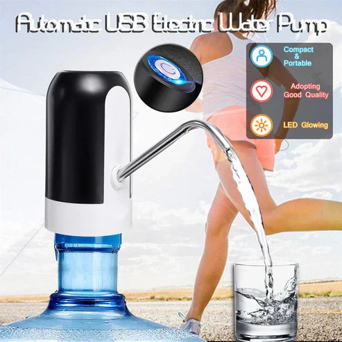 HydroFlow Portable Water Pump – USB Electric Dispenser for Bottled Water