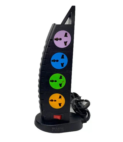 All-in-One Extension Tower – Vertical Power Strip with USB & Safety Switch